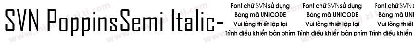 SVN PoppinsSemi Italic字体转换